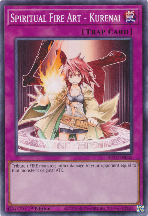 Spiritual Fire Art - Kurenai - SR14-EN035 - Common - 1st Edition available at 401 Games Canada