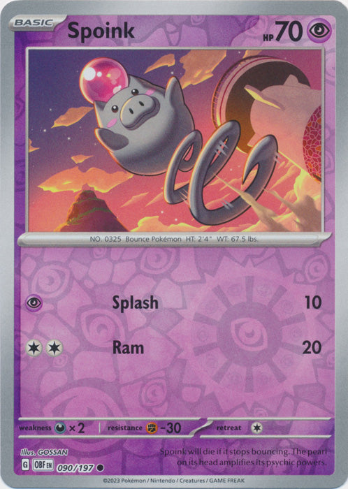 Spoink - 090/197 - Common - Reverse Holo available at 401 Games Canada