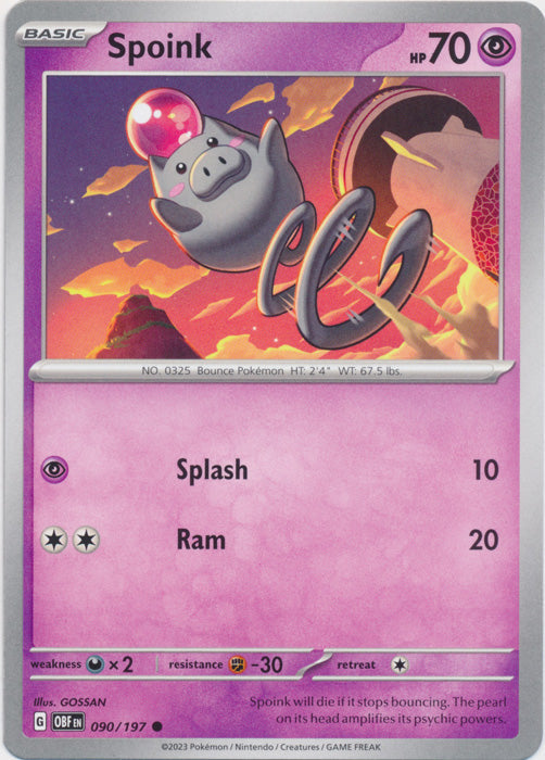 Spoink - 090/197 - Common available at 401 Games Canada