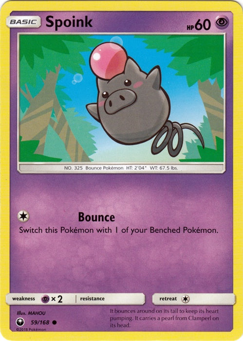 Spoink - 59/168 - Common available at 401 Games Canada