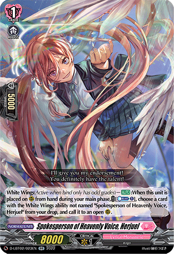 Spokesperson of Heavenly Voice, Herjuel - D-LBT02/023 - Double Rare available at 401 Games Canada