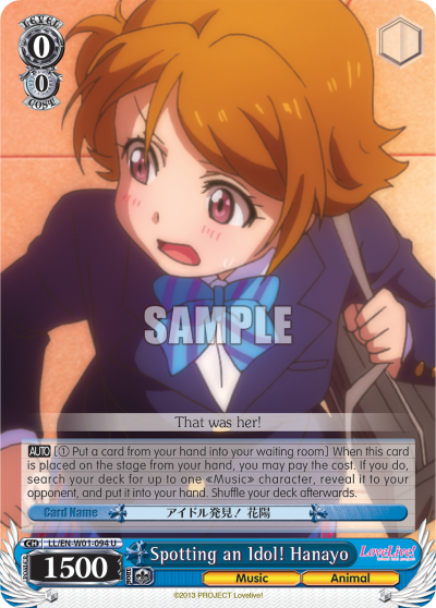 Spotting an Idol! Hanayo - LL/EN-W01-094 - Uncommon available at 401 Games Canada