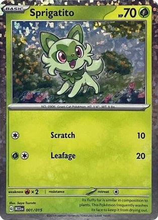 Sprigatito - 001/015 - McDonald's Holo - Promo available at 401 Games Canada