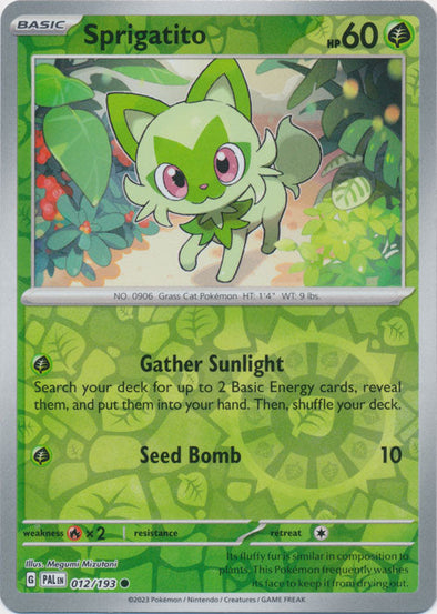 Sprigatito - 012/193 - Common - Reverse Holo available at 401 Games Canada