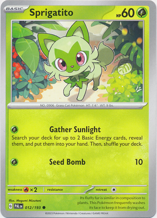 Sprigatito - 012/193 - Common available at 401 Games Canada
