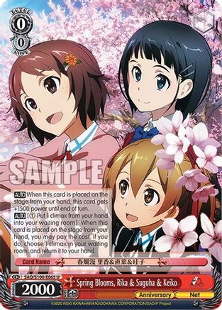 Spring Blooms, Rika & Suguha & Keiko - SAO/S100-E065 - Uncommon available at 401 Games Canada