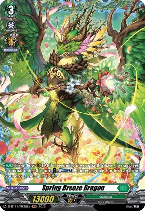 Spring Breeze Dragon - D-BT11/FR38EN - Frame Rare available at 401 Games Canada