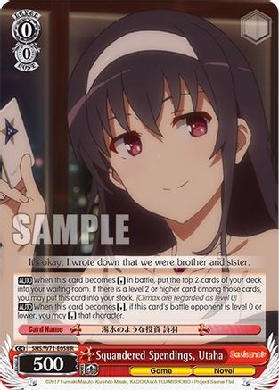 Squandered Spendings, Utaha - SHS/W71-E058 - Rare available at 401 Games Canada