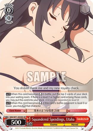 Squandered Spendings, Utaha (SR) - SHS/W71-E058S - Super Rare available at 401 Games Canada