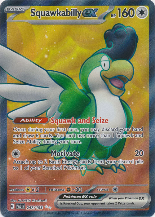 Squawkabilly ex - 247/193 - Full Art Ultra Rare available at 401 Games Canada