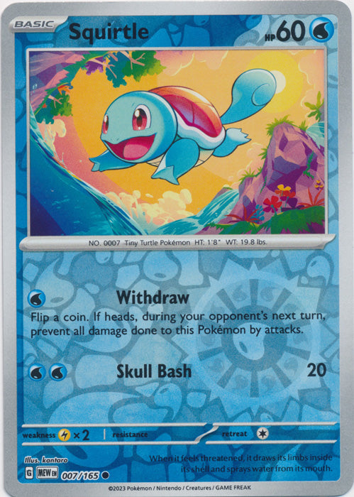 Squirtle - 007/165 - Common - Reverse Holo available at 401 Games Canada