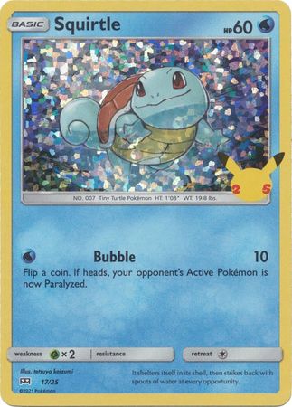 Squirtle - 17/25 - 25th Anniversary Holo - Promo available at 401 Games Canada