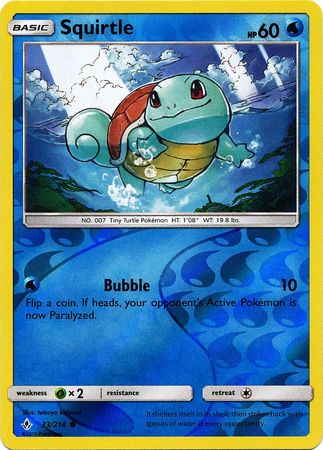 Squirtle - 33/214 - Common - Reverse Holo available at 401 Games Canada