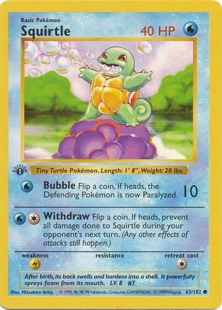 Squirtle - 63/102 - Common - 1st Edition available at 401 Games Canada