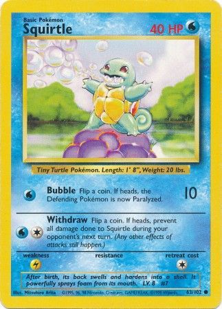 Squirtle - 63/102 - Common - Unlimited available at 401 Games Canada