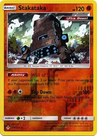 Stakataka - 106/214 - Holo Rare - Reverse Holo available at 401 Games Canada