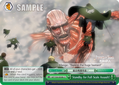 Standby for Full Scale Assault! - AOT/S50-E050b - Climax Common (B) available at 401 Games Canada