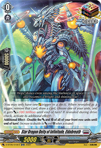 Star Dragon Deity of Infinitude, Eldobreath - D-BT06/018 - Over Double Rare available at 401 Games Canada