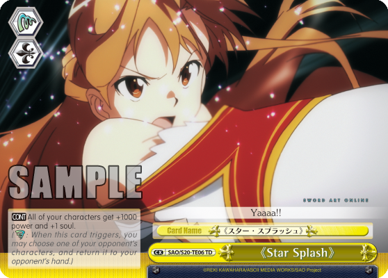 Star Splash - SAO/S20-TE06 - Trial Deck available at 401 Games Canada