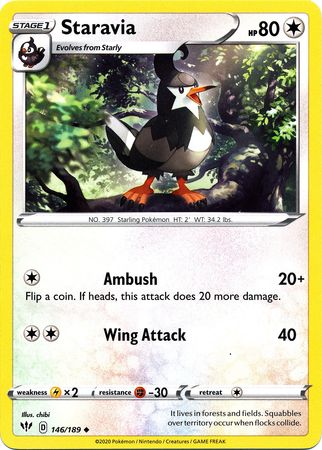 Staravia - 146/189 - Uncommon available at 401 Games Canada