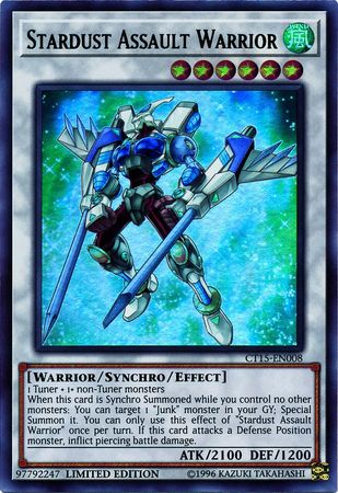 Stardust Assault Warrior - CT15-EN008 - Ultra Rare - Limited Edition available at 401 Games Canada