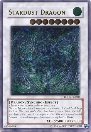 Stardust Dragon - TDGS-EN040 - Ultimate Rare - Unlimited available at 401 Games Canada