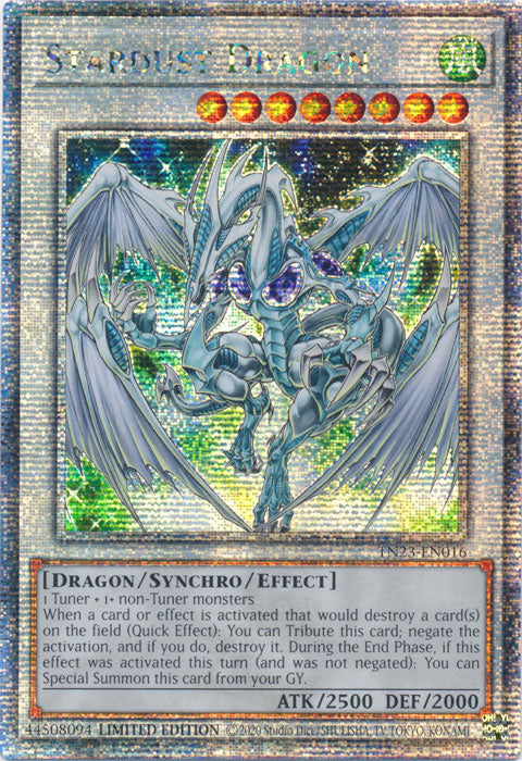 401 Games Canada - Stardust Dragon - TN23-EN016 - Quarter Century Secret Rare - Limited Edition 401 Games Canada - Stardust Dragon - TN23-EN016 - Quarter Century Secret Rare - Limited Edition