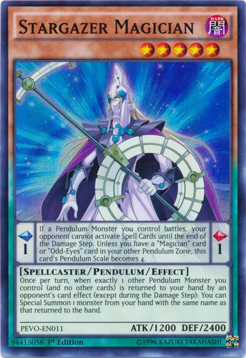 Stargazer Magician - PEVO-EN011 - Super Rare - 1st Edition available at 401 Games Canada