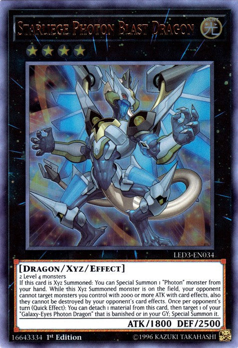 Starliege Photon Blast Dragon - LED3-EN034 - Ultra Rare - 1st Edition available at 401 Games Canada
