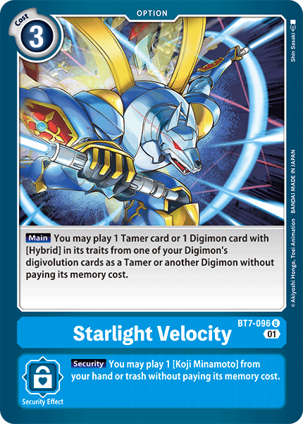 Starlight Velocity - BT7-096 - Uncommon available at 401 Games Canada