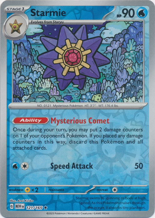 Starmie - 121/165 - Rare - Reverse Holo available at 401 Games Canada