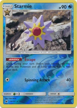 Starmie - 16/111 - Rare - Reverse Holo available at 401 Games Canada