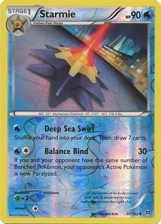 Starmie - 30/162 - Uncommon - Reverse Holo available at 401 Games Canada