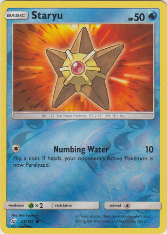 Staryu - 28/181 - Common - Reverse Holo available at 401 Games Canada