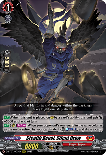 Stealth Beast, Silent Crow - D-BT07/003 - Triple Rare available at 401 Games Canada