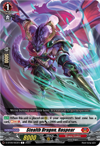 Stealth Dragon, Raspear - D-BT09/063 - Common available at 401 Games Canada