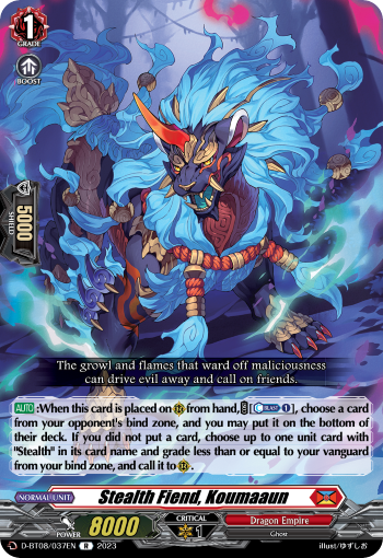 Stealth Fiend, Koumaaun - D-BT08/037 - Rare available at 401 Games Canada