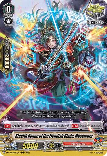 Stealth Rogue of the Fiendish Blade, Masamura - D-VS03/035 - Triple Rare available at 401 Games Canada