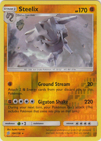Steelix - 104/236 - Rare - Reverse Holo available at 401 Games Canada