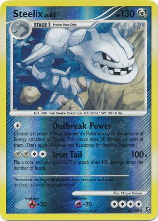 Steelix - 28/100 - Rare - Reverse Holo available at 401 Games Canada