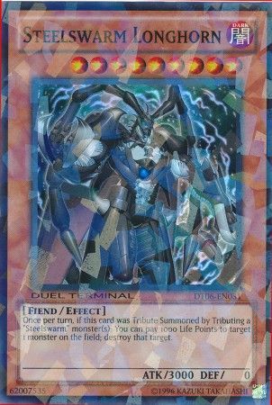 Steelswarm Longhorn - DT06-EN031 - Super Parallel Rare available at 401 Games Canada