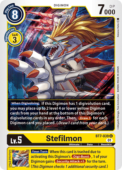 Stefilmon - BT7-039 - Uncommon available at 401 Games Canada