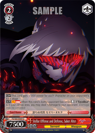 Stellar Offense and Defense, Saber Alter - FS/S64-E069 - Uncommon available at 401 Games Canada