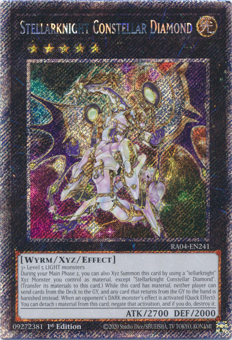 Stellarknight Constellar Diamond (Platinum Secret Rare) - RA04-EN241 - Platinum Secret Rare - 1st Edition
