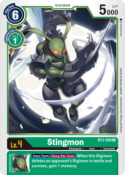 Stingmon - BT3-050 - Rare available at 401 Games Canada