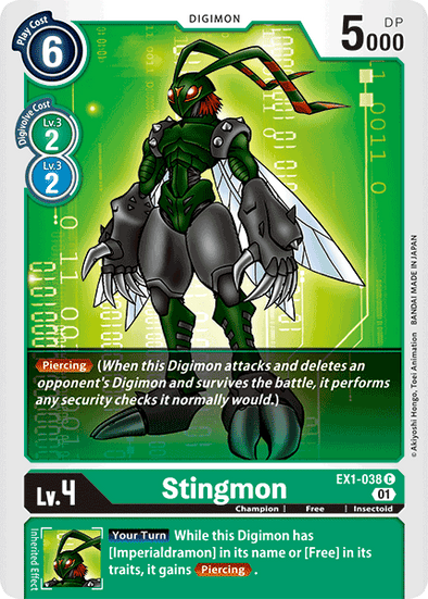 Stingmon - EX1-038 - Common available at 401 Games Canada