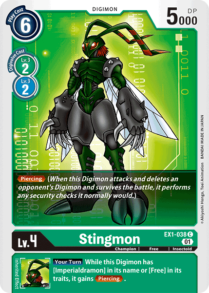 Stingmon - EX1-038 - Common available at 401 Games Canada