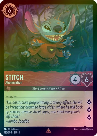 Stitch (Abomination) - 125/204 - Rare (Foil) available at 401 Games Canada