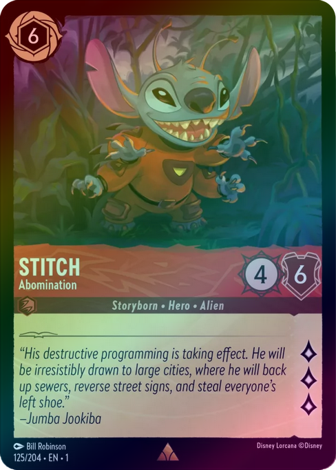 Stitch (Abomination) - 125/204 - Rare (Foil) available at 401 Games Canada