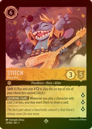 Stitch (Rock Star) - 23/204 - Super Rare (Foil) available at 401 Games Canada